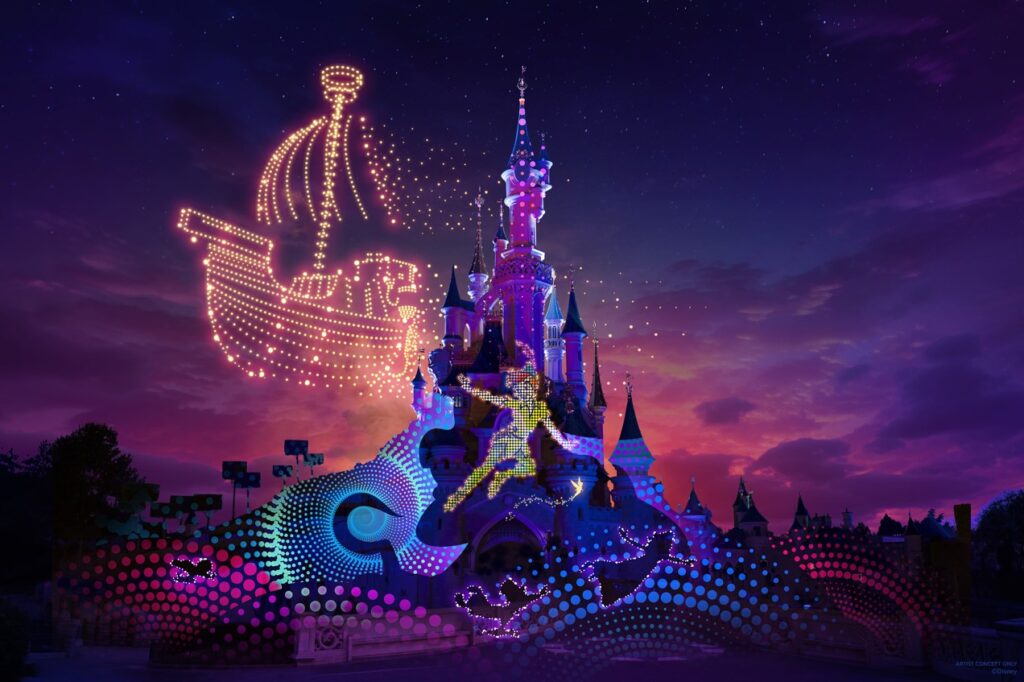 Disneyland Paris start 2024 met spectaculaire lichtparade met drones